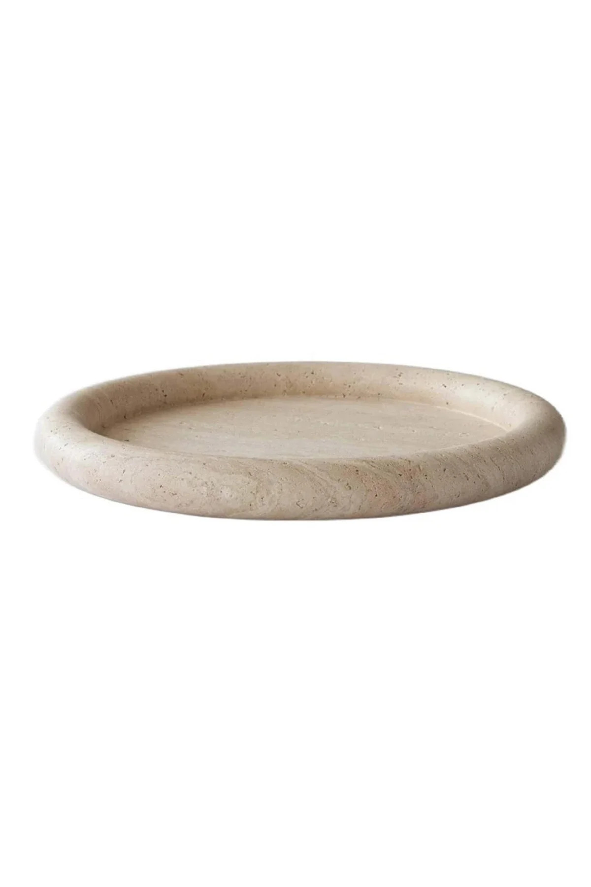 Round Travertine Tray | THELIFESTYLEDCO