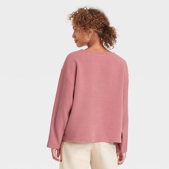 Women's Long Sleeve Ottoman T-Shirt - A New Day™ | Target