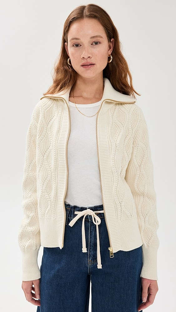 Varley Lando Full Zip Knit | Shopbop | Shopbop