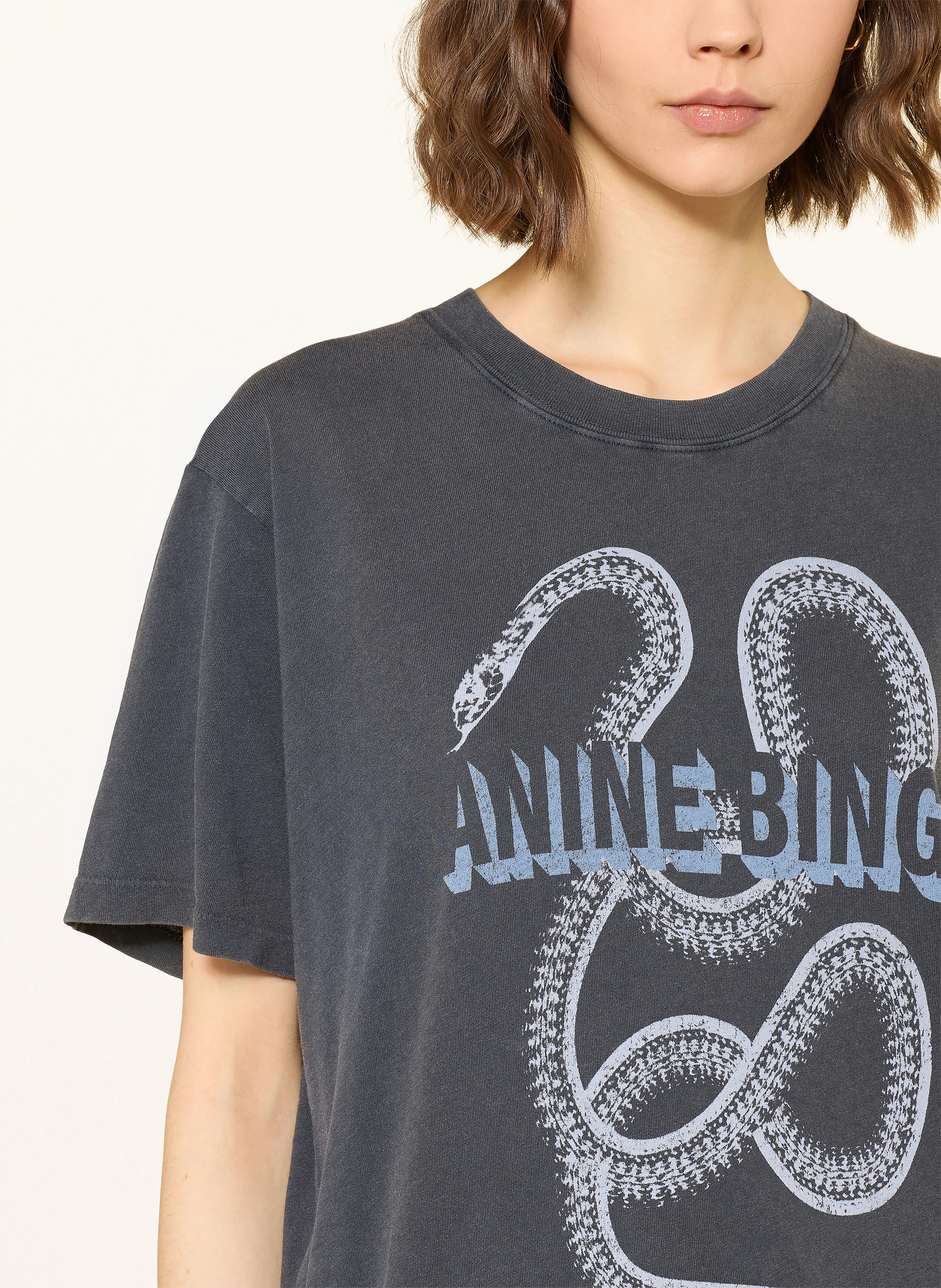ANINE BING T-Shirt SNAKE in schwarz | Breuninger (DACH)