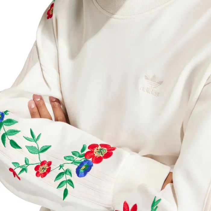 adidas Floral Embroidered Sweatshirt | Nordstrom | Nordstrom