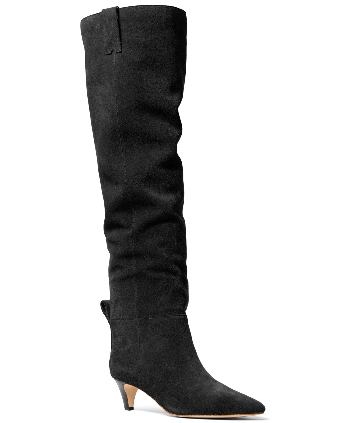 Michael Michael Kors Daniela Kitten Heel Over-the-Knee Boots - Black Leather | Macy's