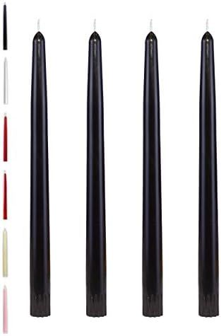 CandleNScent Taper Candles | Tapered Candlesticks - dripless 10 Inch Unscented | Black | 4 Pack | Amazon (US)