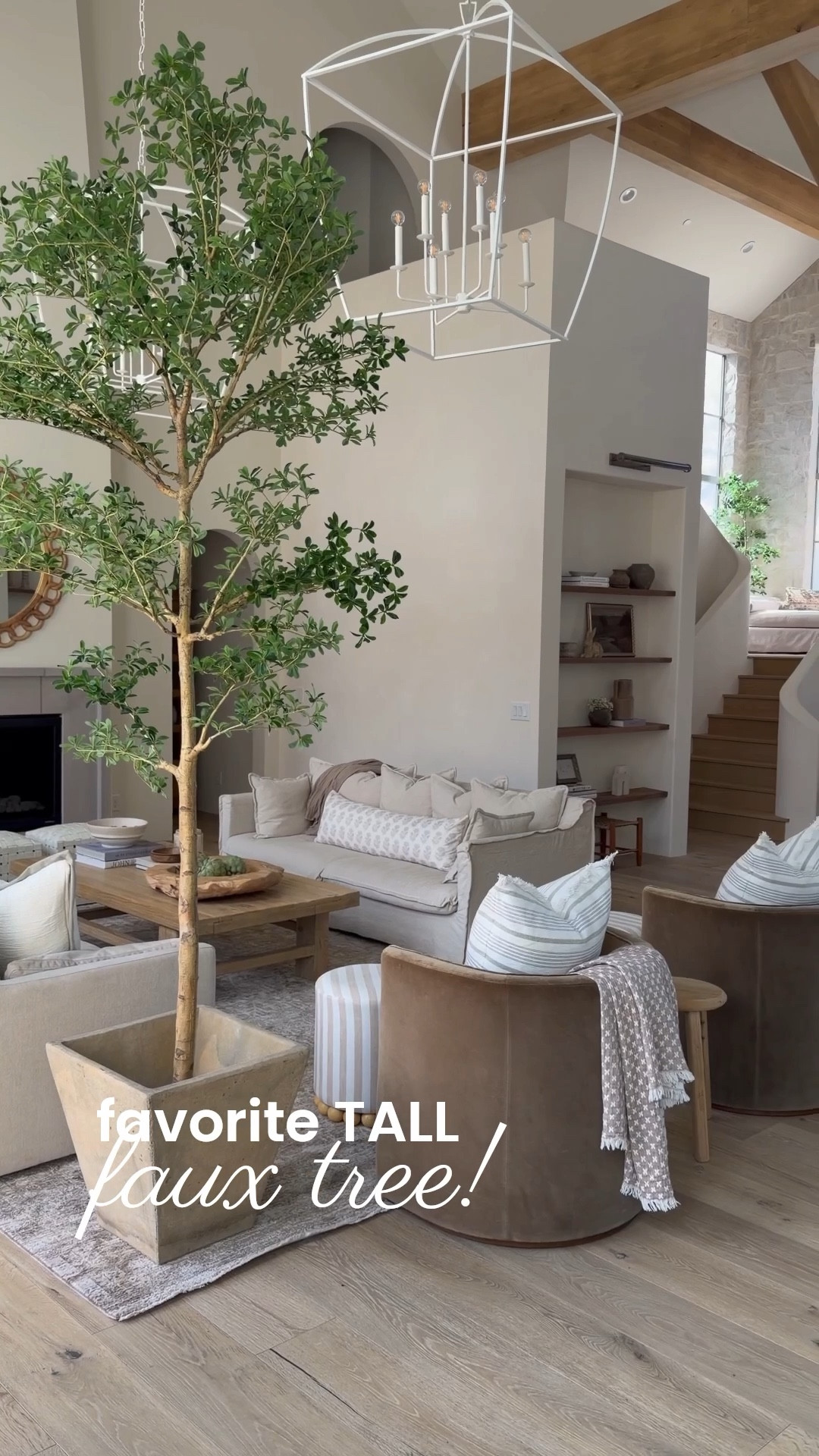 This awesome faux tree that looks so realistic now comes in 13ft!!!! What?! Wild 

#livingroom #fauxtree #homehacks 

#LTKSeasonal #LTKHome #LTKSaleAlert