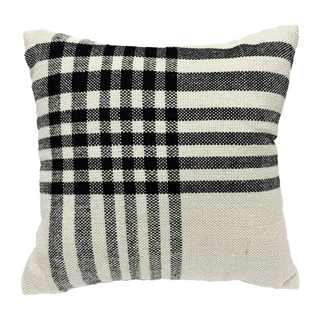 Sonoma Goods For Life® Black & White Plaid Throw Pillow | Kohl's