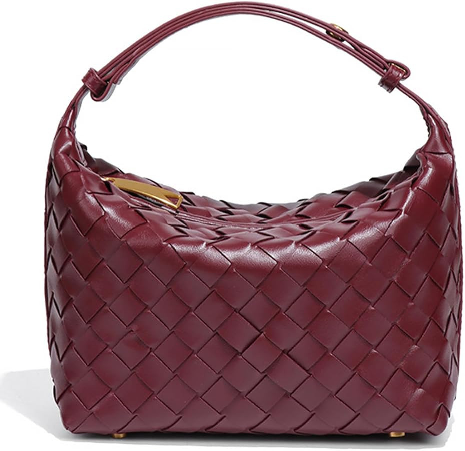 Woven Bags Vegan Leather Shoulder Bag Trendy Woven Handbag Handmade Purses for Women | Amazon (CA)