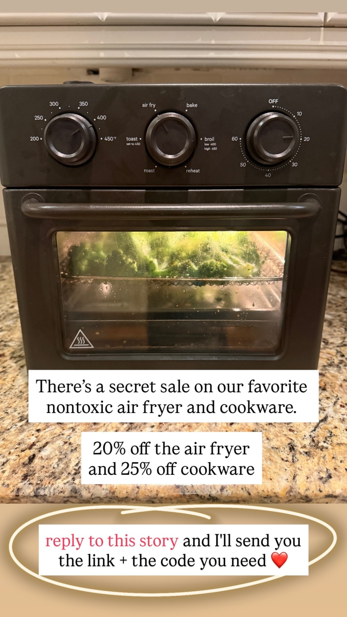 There’s a secret sale on our favorite nontoxic air fryer and cookware.

20% off the air fryer
and 25% off cookware

Use code SuperSecretSale at checkout 

our place cookware sale, non toxic cookware, non toxic cookware set, ceramic cookware non toxic, healthy cookware options, our place always pan, our place air fryer, our place wonder oven, non toxic air fryer, toxin free cookware, ceramic nonstick cookware, cookware sale kitchen essentials, aesthetic cookware kitchen, modern cookware set, minimalist kitchen essentials, non toxic kitchen products, safe cookware for families, everyday cookware essentials, kitchen upgrade ideas, home cooking essentials, air fryer toaster oven, steam air fryer oven, multifunction air fryer oven, small kitchen appliances aesthetic, kitchen must haves home, cookware gift ideas, wedding registry kitchen essentials, healthy home kitchen swaps

#LTKSaleAlert #LTKHome #LTKfoodie