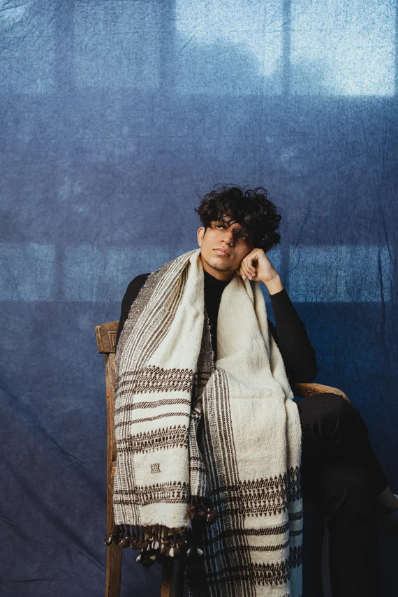 Bhujodi Handmade Natural Wool Throw Blanket  Lizhnyk Cozy - Etsy | Etsy (US)