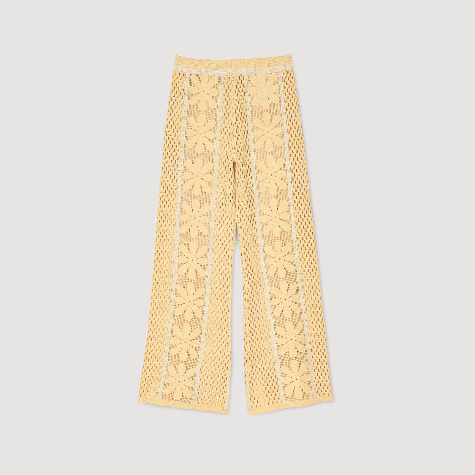 Crochet straight-leg trousers | Sandro US | Sandro-Paris US
