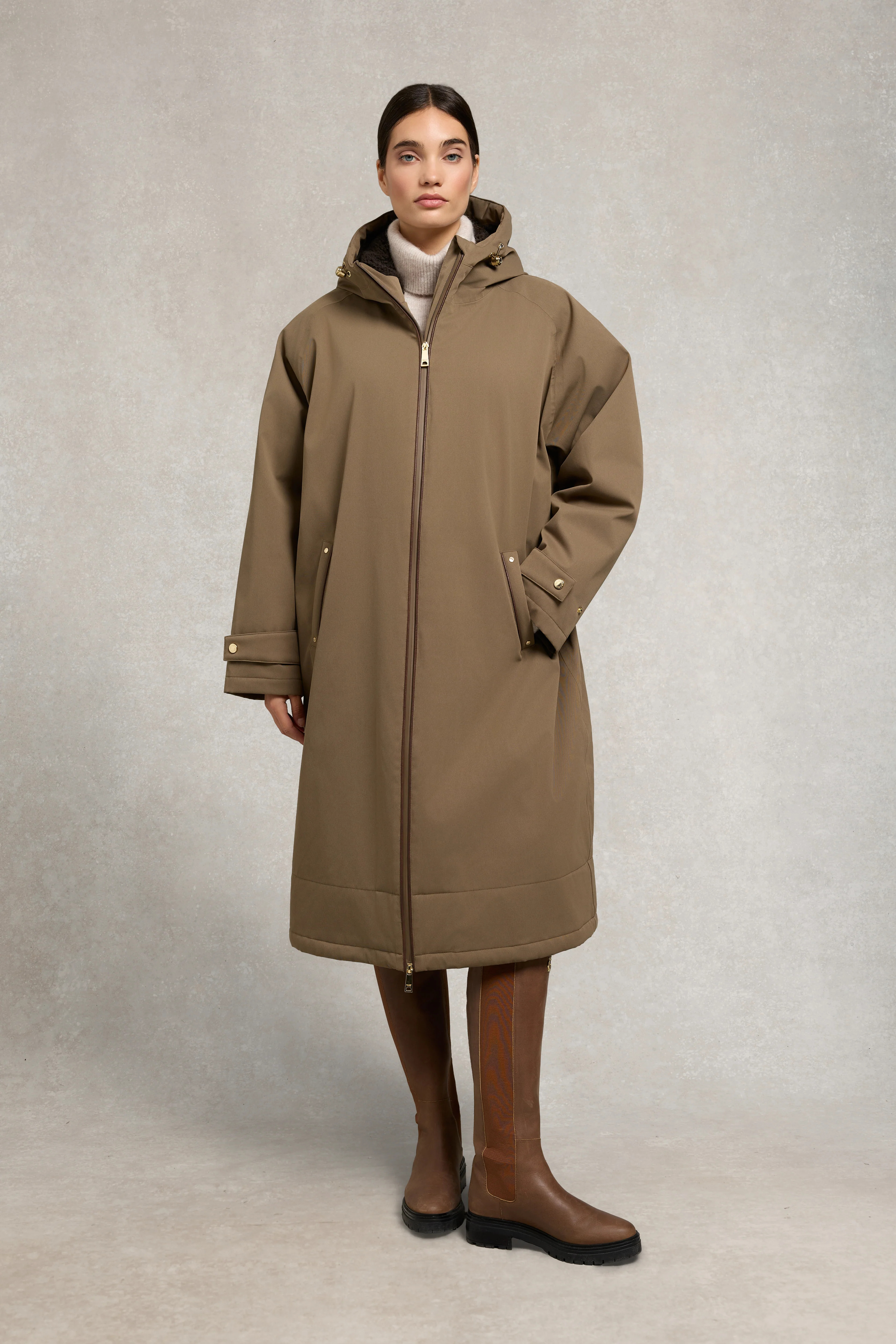 One-Size Waterproof Coat (Mink) | Holland Cooper
