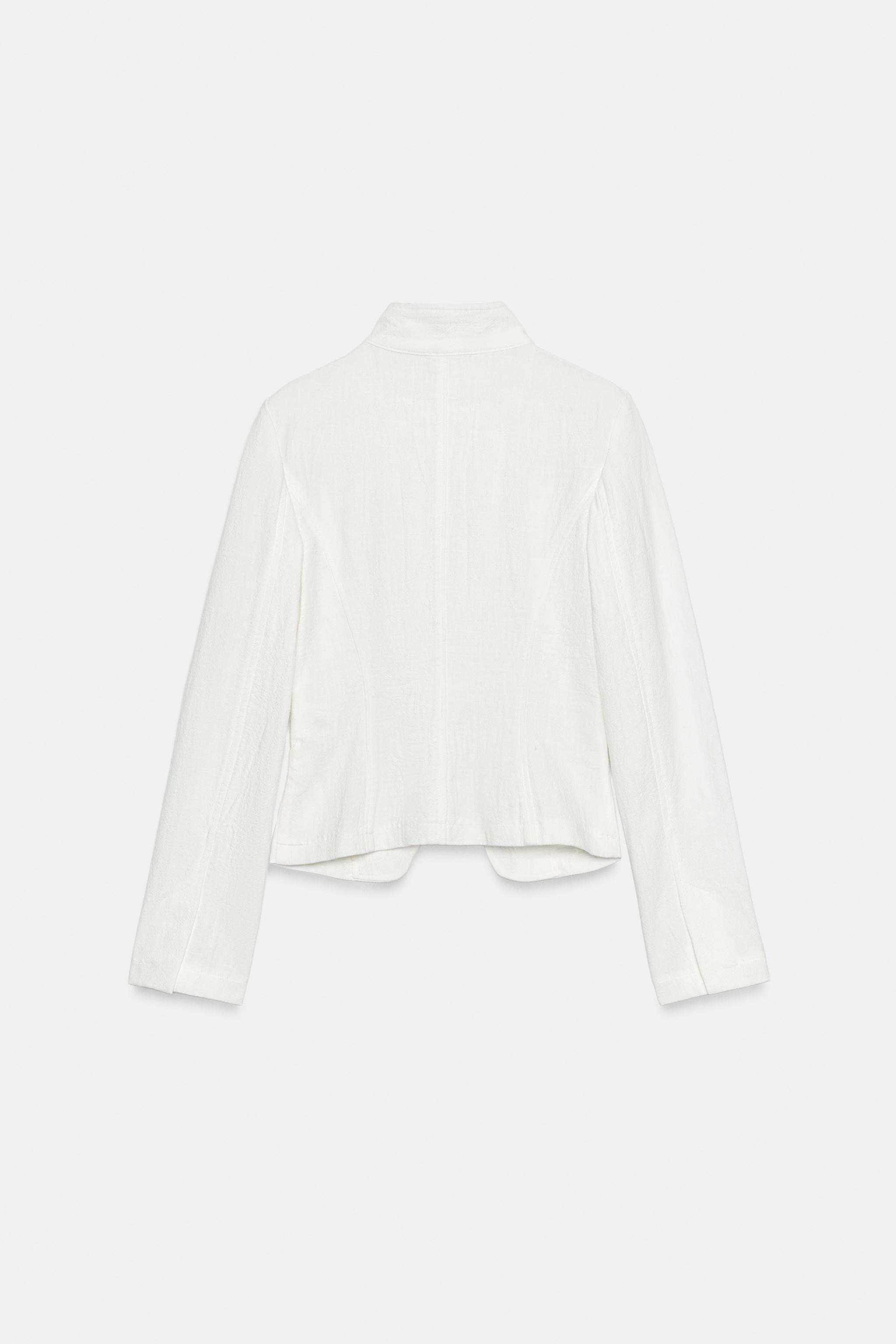 DOUBLE-BREASTED RAMIE JACKET | Zara UK