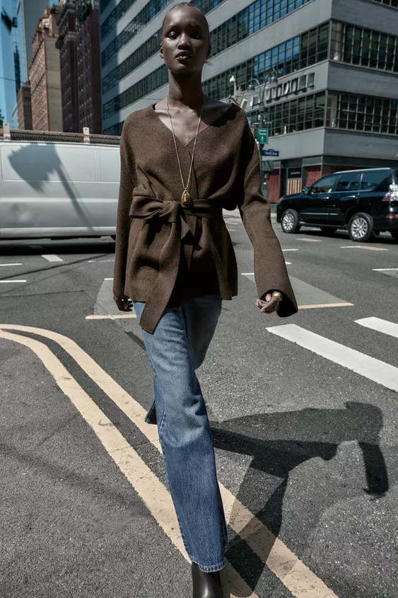 BELTED KNIT CARDIGAN | Zara US