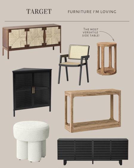 Target home finds I’m loving! These are all so versatile too 🤎

Console table, rattan sideboard, ottoman, cane dining chair 

#LTKhome #LTKfindsunder100