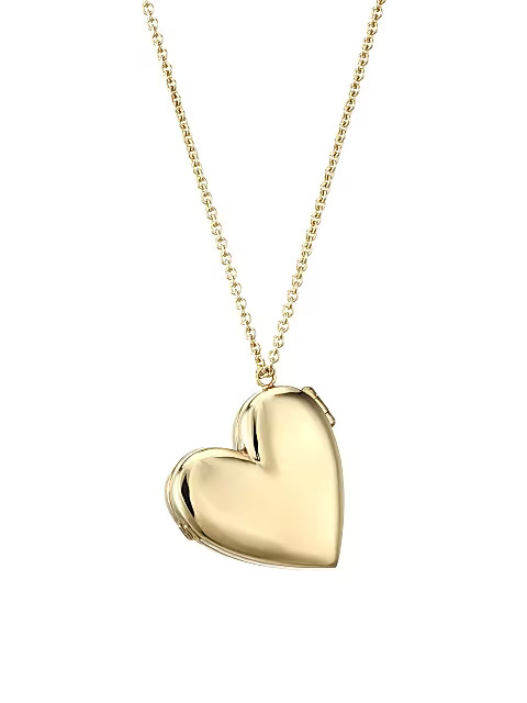 14K Yellow Gold Heart Locket Necklace | Saks Fifth Avenue