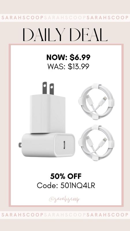 Grab not one, but TWO MFi Certified Fast Chargers for your iPhone! 🔌 They're 50% off with code 501NQ4LR! #Amazon #AmazonDeals #deals #sale #phonecharger #charger

#LTKfindsunder100 #LTKfindsunder50 #LTKsalealert