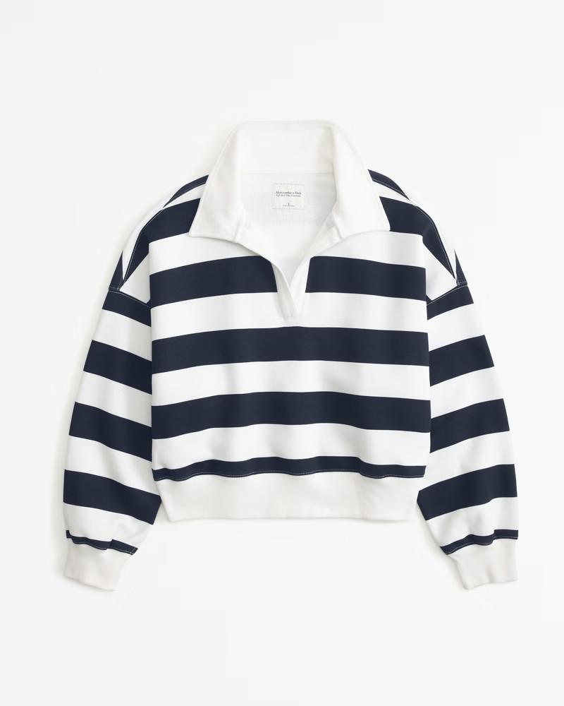 Essential Sunday Johnny Collar Sweatshirt | Abercrombie & Fitch (US)