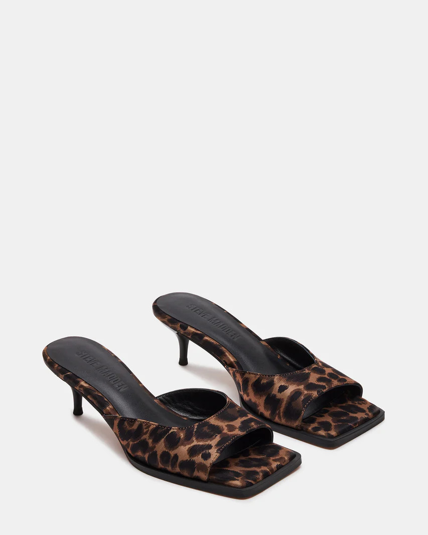 GEM Leopard Square Toe Mule Heel | Women's Heels | Steve Madden (US)
