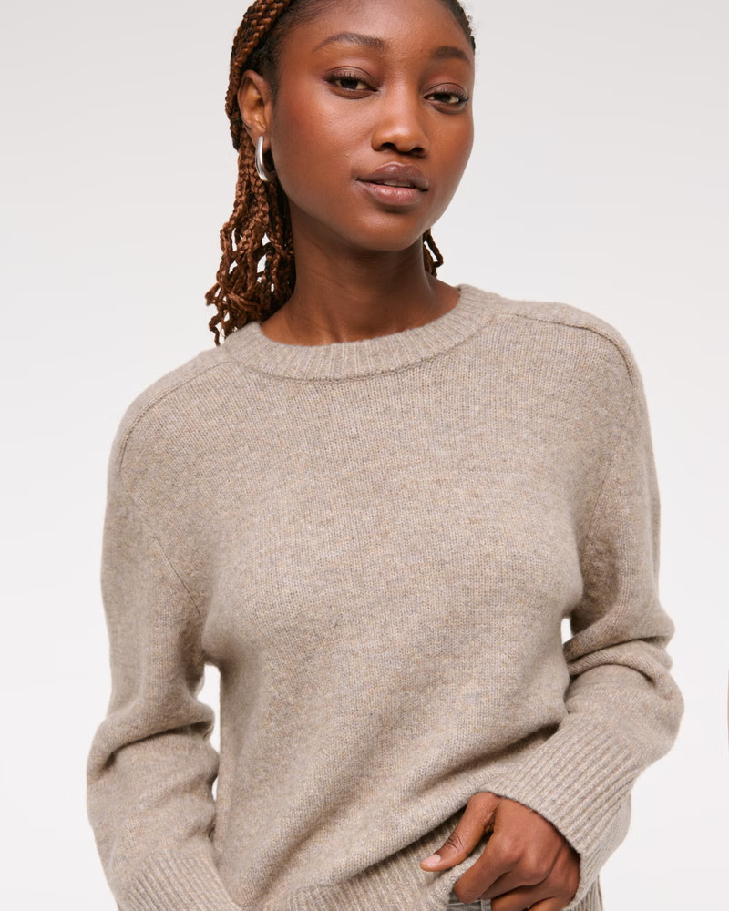 Women's The A&F Madeline Crew Sweater | Women's Clearance | Abercrombie.com | Abercrombie & Fitch (US)