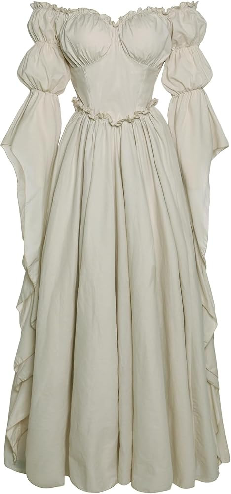 Vibsion Medieval Renaissance Costume Dress Victorian Dresses for Women | Amazon (US)