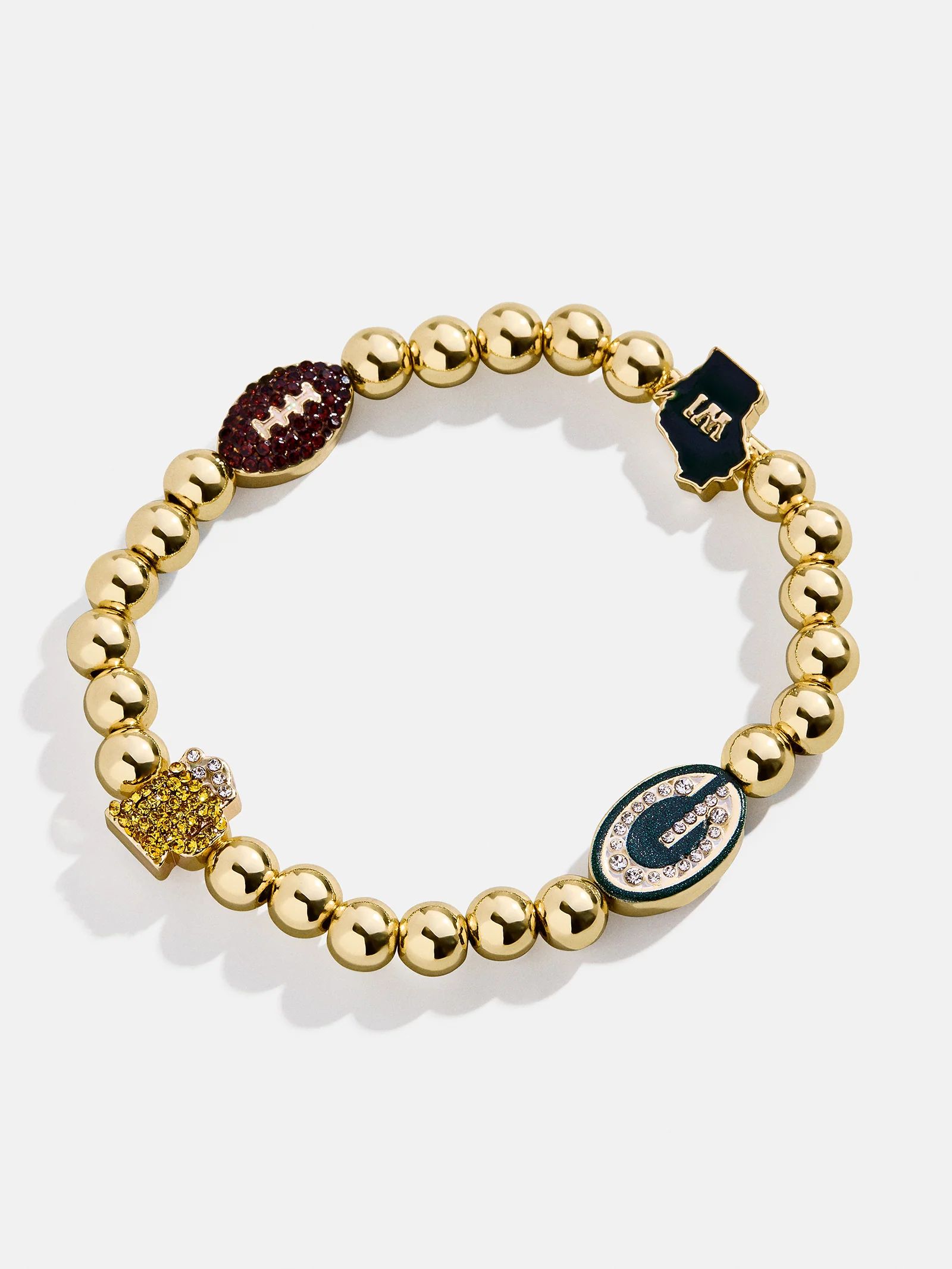 Greenbay Packers NFL Charm Bracelet - Green Bay Packers | BaubleBar (US)