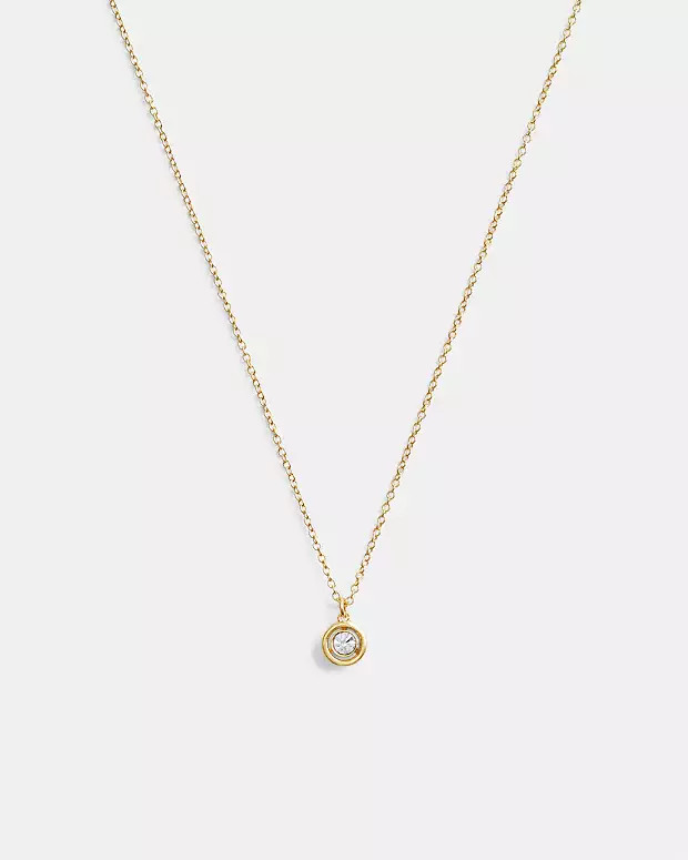 Halo Round Pendant Necklace | Coach (US)