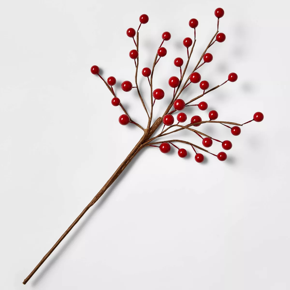 17" Shiny Red Berries Stem Artificial Christmas Pick - Wondershop™ | Target