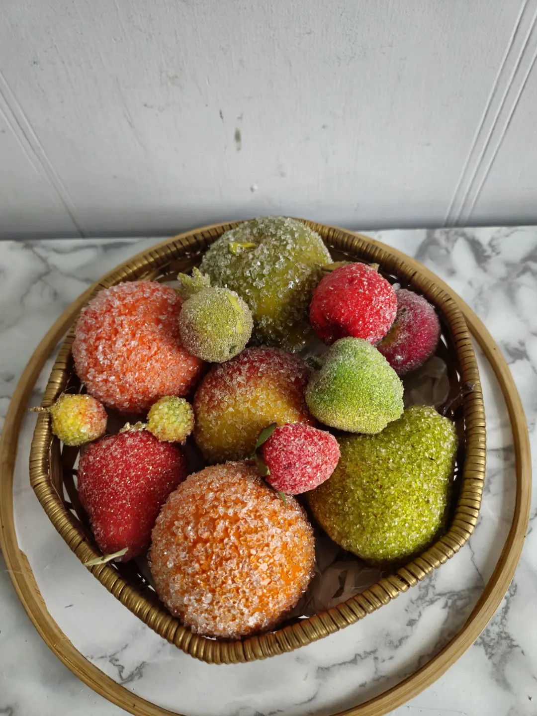 Vintage sugar beaded styrofoam fruit for fruit bowl centerpiece, real pretty and nice condition a... | Etsy (US)