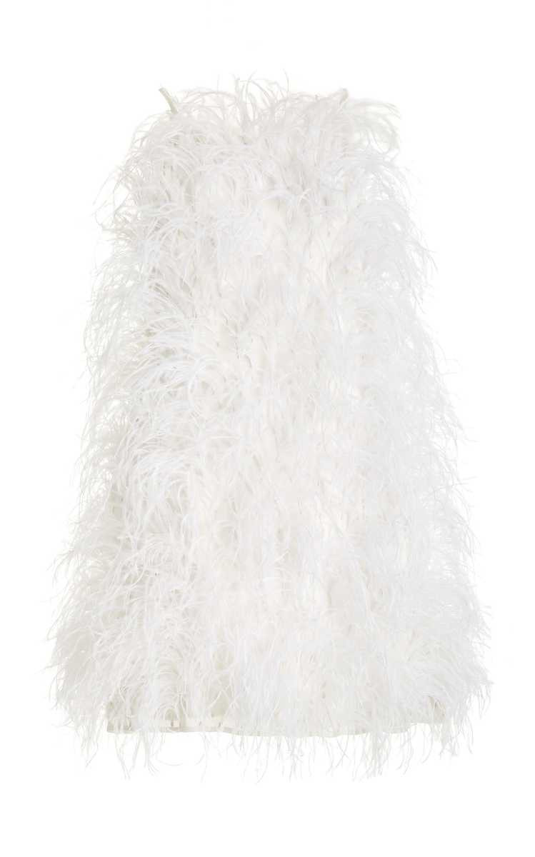 Shannon Feather-Embellished Silk Mini Dress | Moda Operandi (Global)