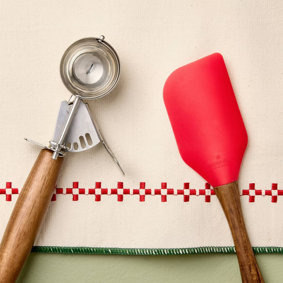 3pc Baking Bundle Spatula with Cookie Scoop and Kitchen Towel - Hearth & Hand™ with Magnolia | Target