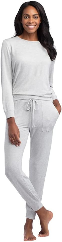 Softies Dream Jersey Crew Neck Summer Lounge Sets for Women, Ultra Soft 2 Piece Loungewear | Amazon (US)