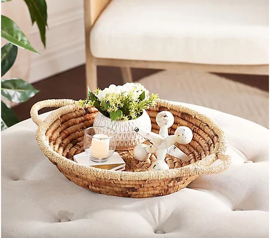 Coiled 16" Seagrass Tray by Lauren McBride - QVC.com | QVC