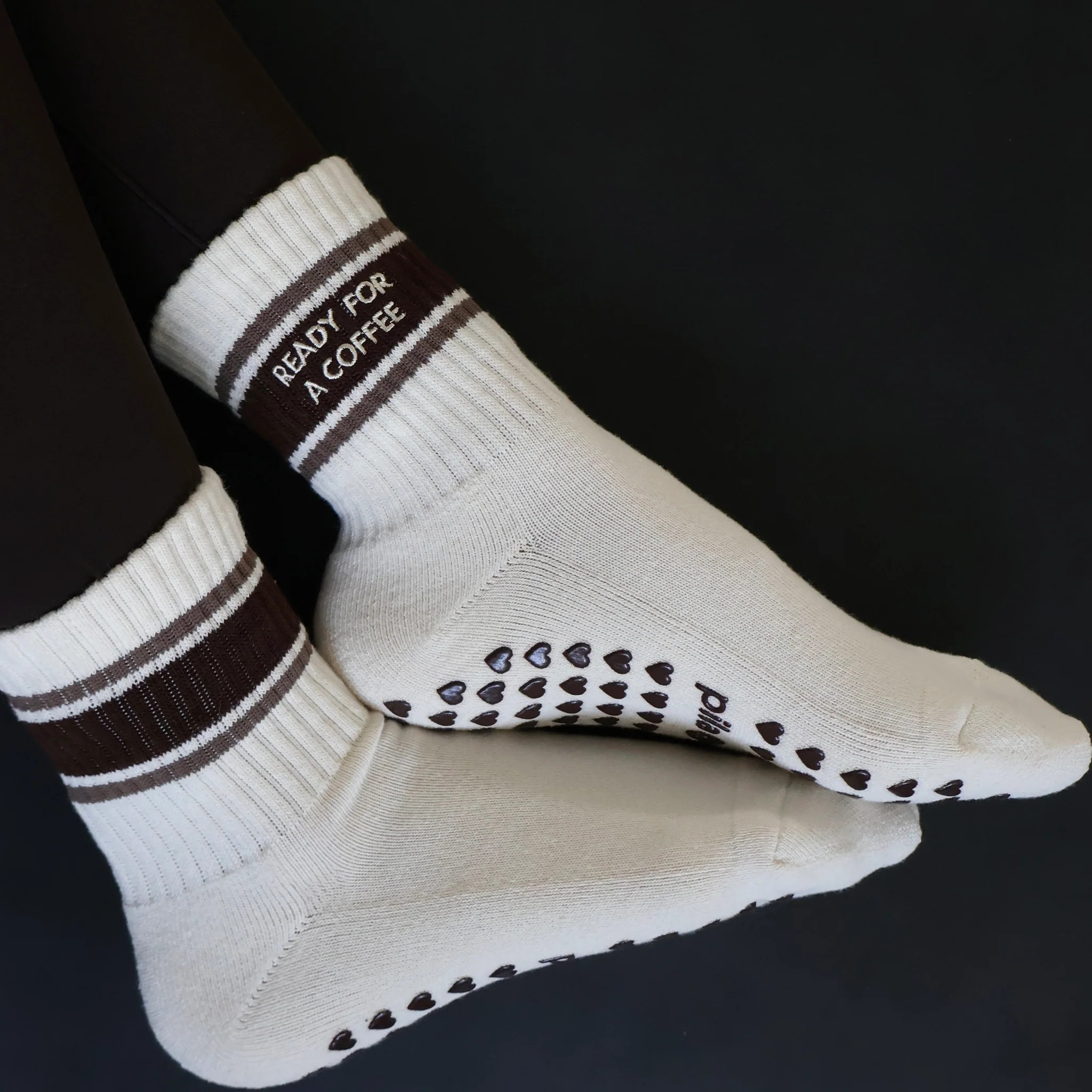 Ready for a Coffee Grip Socks | Pilabarre