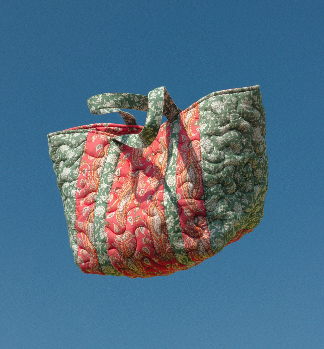 Grand sac matelassé Femme - Imprimé multicolore | Promod (FR)