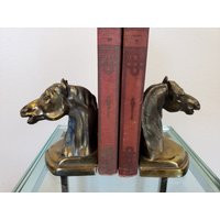 Horse Head Bookends Bronze Plated/Equestrian Lover Gifts Farm Ranch Home Decor Vintagesouthwest | Etsy (US)