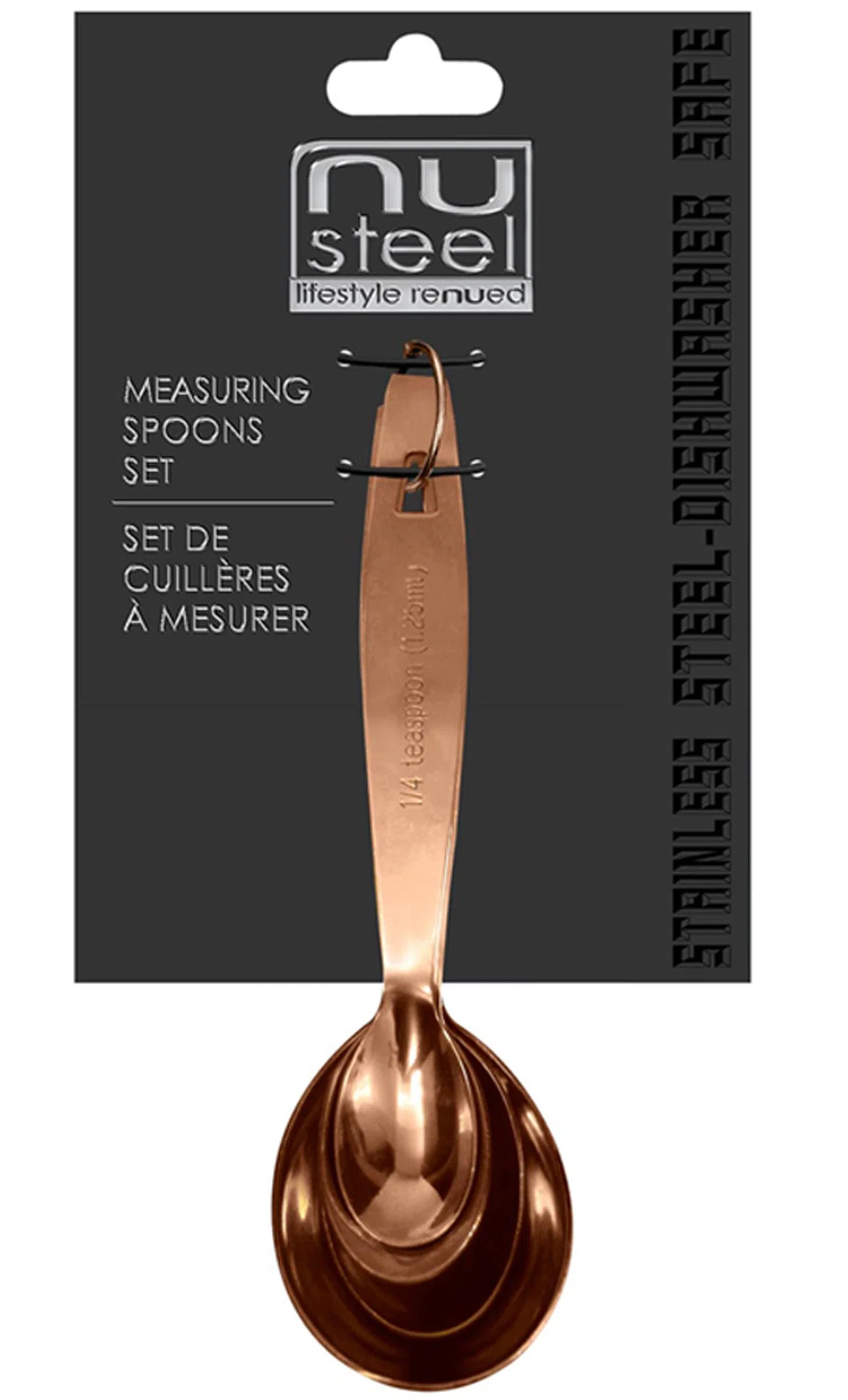 NU Steel 4 -Piece Stainless Steel Measuring Spoon Set | Wayfair North America