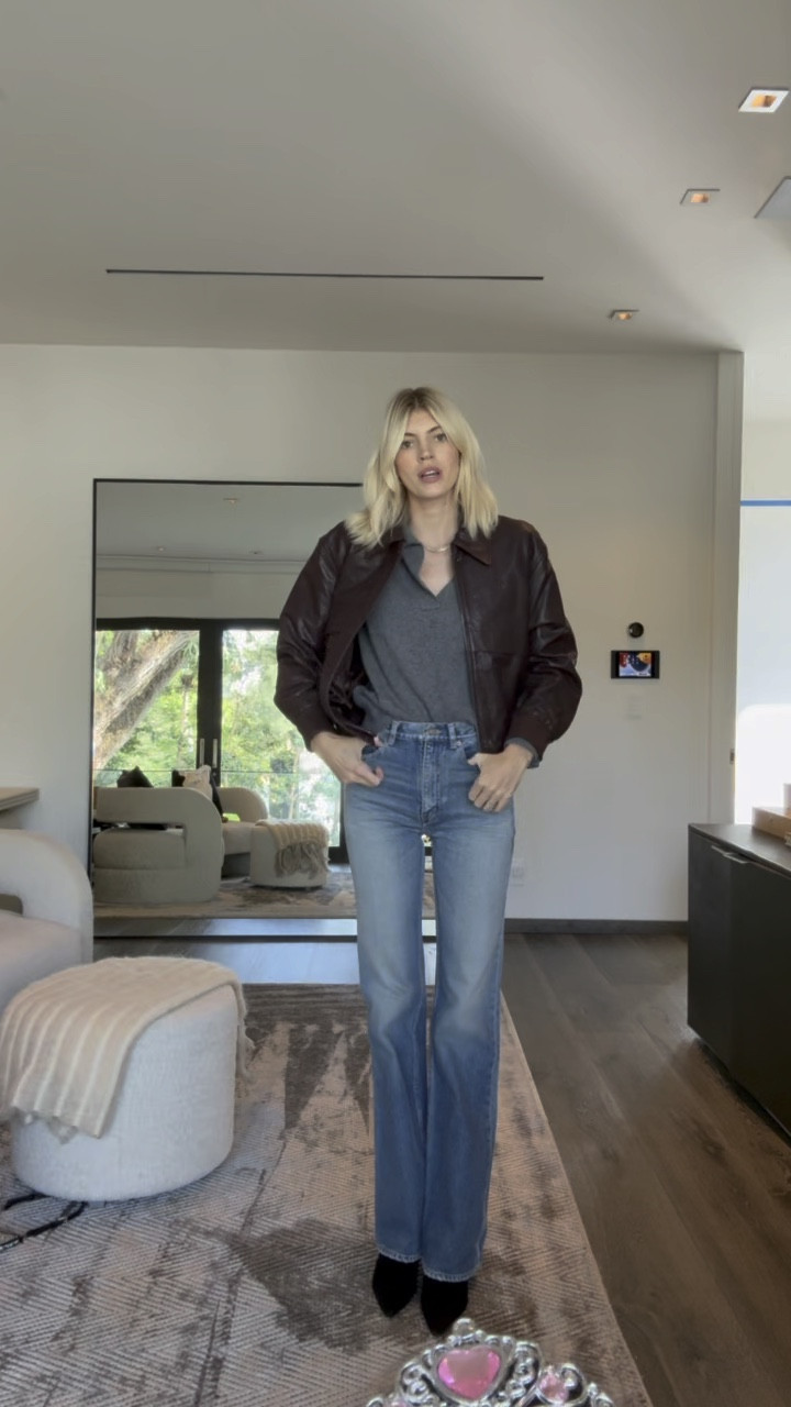 Love the distressed bomber jacket look, also linking it in black. 

#LTKWatchNow #LTKStyleTip