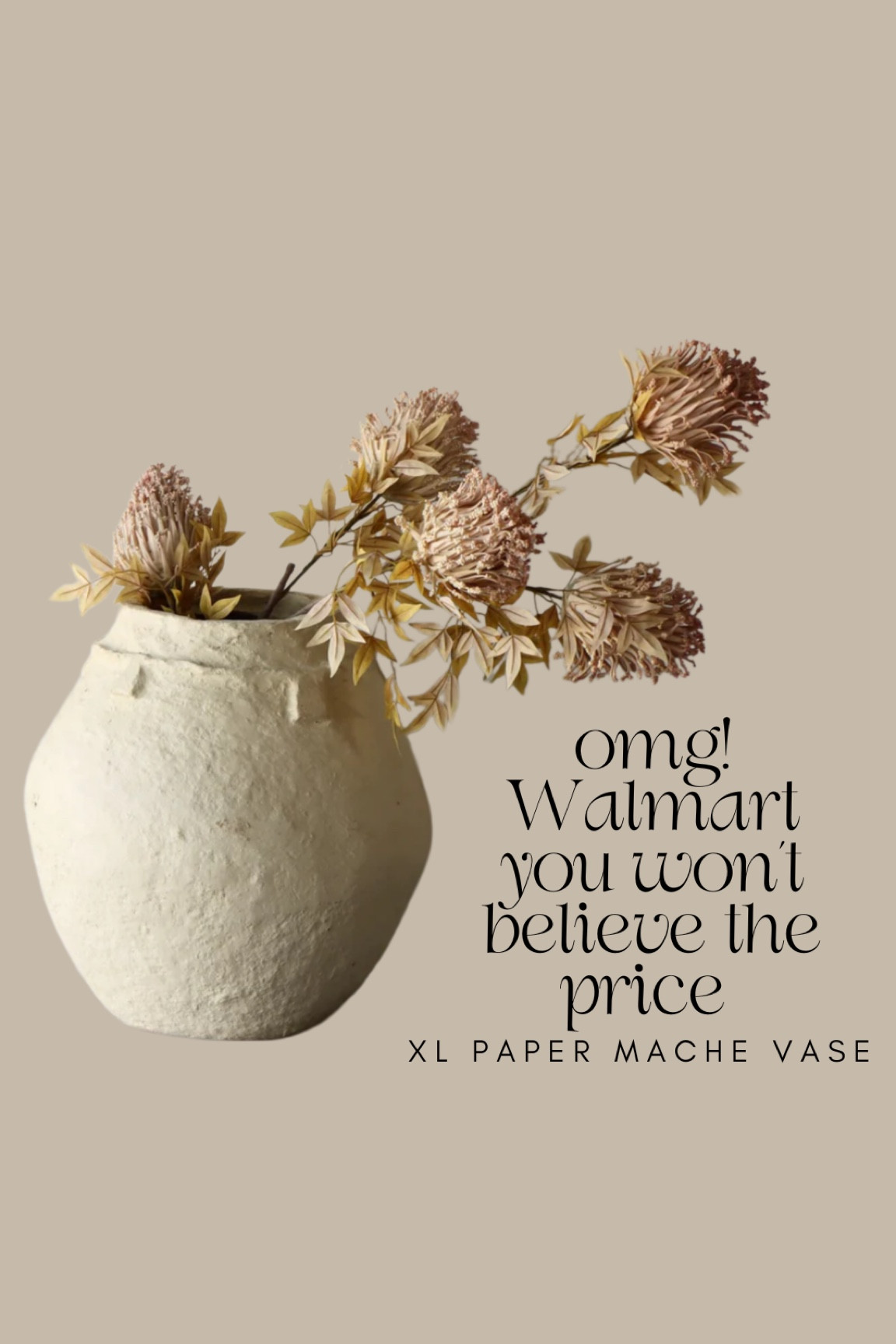 OK, immediate ad to cart on this. The price is unbelievable. It’s actually really big too. It’s oversized. I think it’s 18 to 20 inches tall papier-mâché vase. I did see it on another website for $175. Take this one home for $60!!!

#LTKHome #LTKStyleTip #LTKSaleAlert