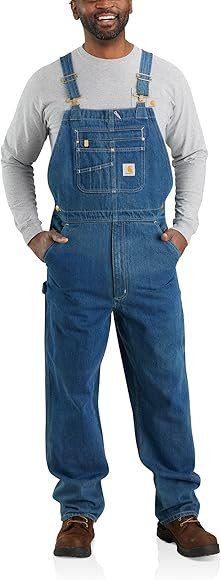 Carhartt Men's Loose Fit Denim Bib Overall | Amazon (US)