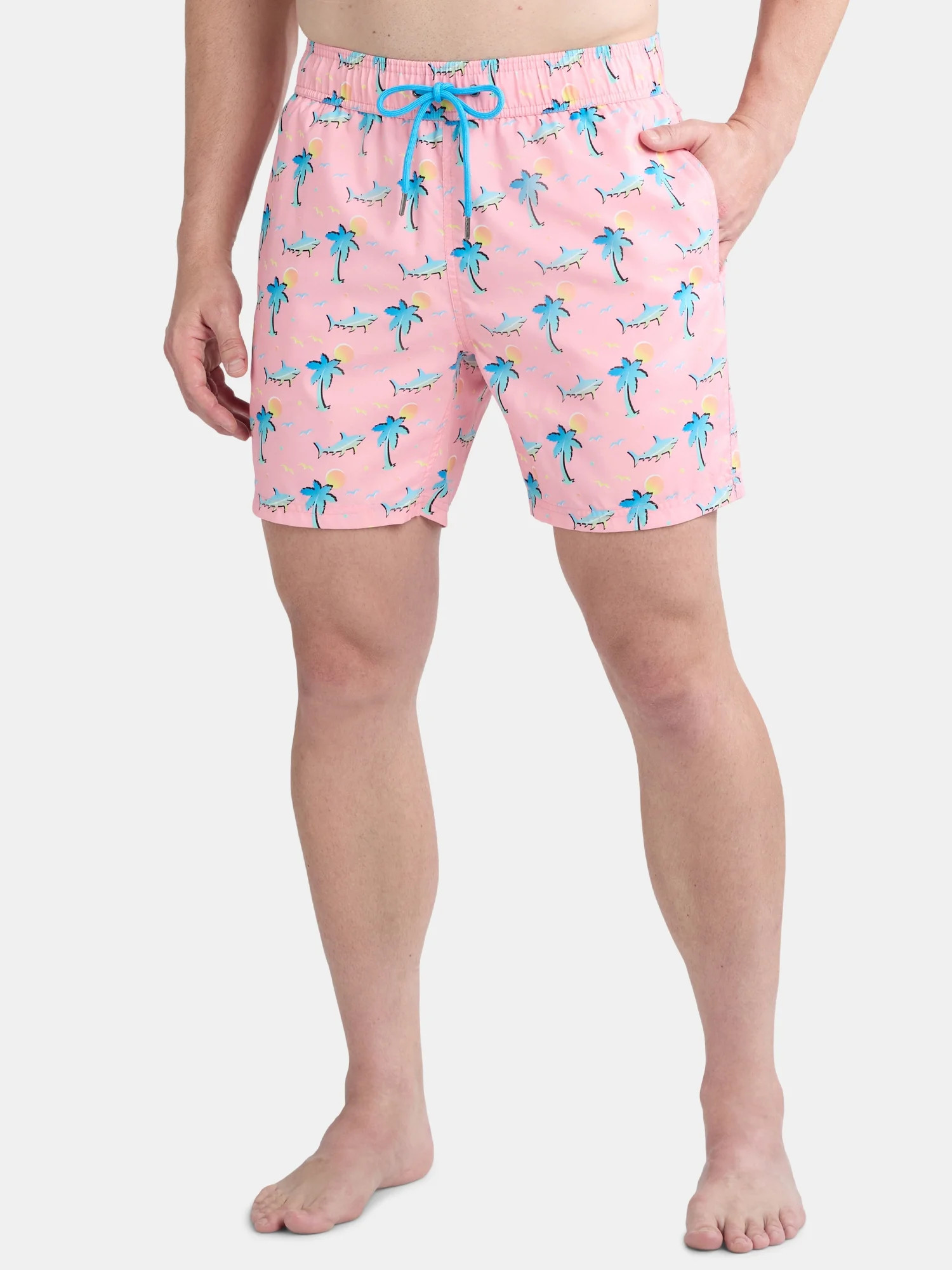 Party Sharks Men's Swim Trunks, 6.5" Inseam, Sizes S-XL | Walmart (US)