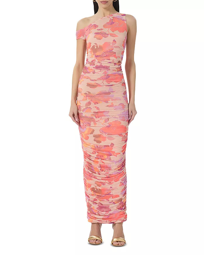 AFRM Biona Asymmetric Neck Ruched Dress Back to results -  Women - Bloomingdale's | Bloomingdale's (US)