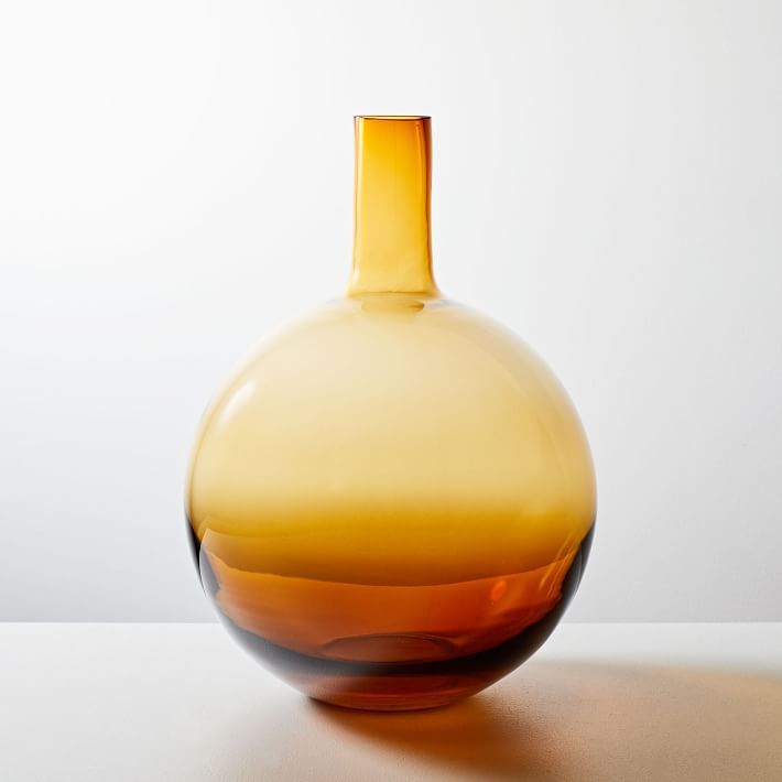 Foundations Glass Vases - Amber | West Elm (US)