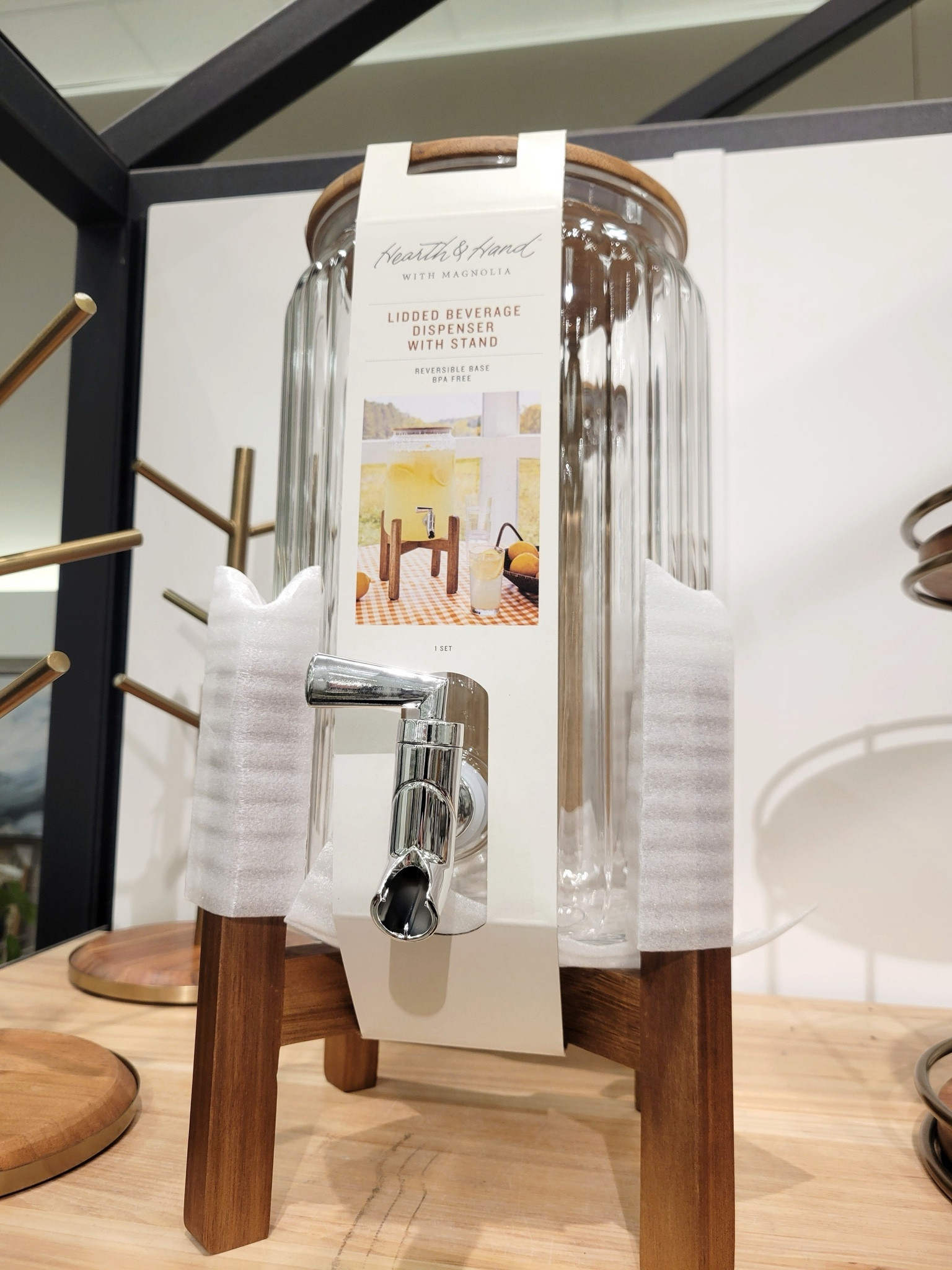 Glass beverage dispenser with wooden lid & stand by Hearth and Hand with Magnolia (use your redcard for 5% off) - sold out online.. but check your local 🎯's if interested! Tip: like this post / favorite the item to easily shop when it goes on sale 😉 I have the Threshold modern beverage dispenser that I paired with a plant stand from Walmart (also linked) & I LOVE them together 😍 Remember you can always get a price drop notification if you heart a post/save a product 😉 

✨️ P.S. if you follow, like, share, save, subscribe, or shop my post.. thank you sooo much, I appreciate you! As always thanks sooo much for being here & shopping with me friend 🥹 

| walmart finds, shop with me, kitchen finds,kitchen must haves, target finds, target home, target finds, amazon, walmart, walmart home, amazon home, amazon fashion, amazon finds, target finds, walmart finds, amanda roblessed | 

#ltkspringsale #LTKSeasonal #LTKhome #LTKsalealert #LTKparties #LTKfindsunder50 #LTKswim 