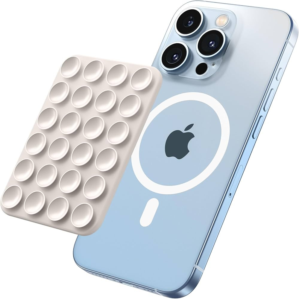 Magnetic Suction Cup Phone Mount, Anti-Slip Hands-Free Silicone Phone Holder, Compatible with Mag... | Amazon (US)