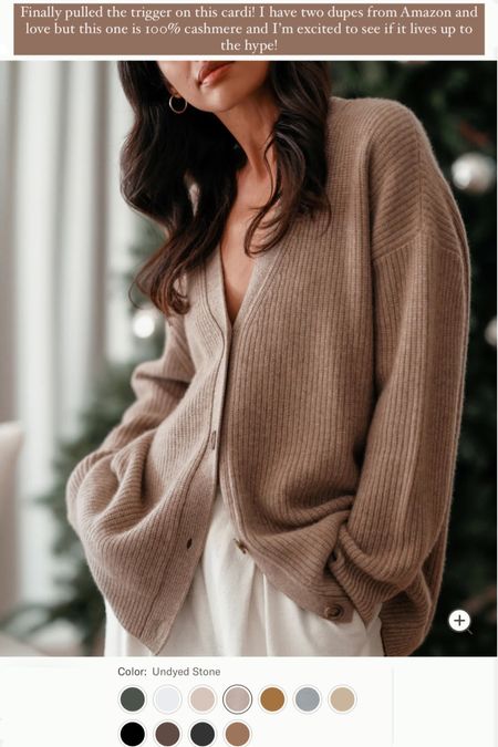 This best seller super talked about cashmere oversized cardigan is on Black Friday sale till Monday! I got the Undyed Stone Color, also linking the similar ones from Amazon (which I own and love!) 

#LTKsalealert #LTKfindsunder100 #LTKCyberWeek