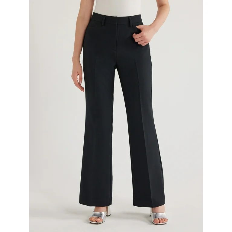 Scoop Women's High Waisted Bootcut Trouser Suit Pants, 32" Inseam, Sizes 0-18 | Walmart (US)