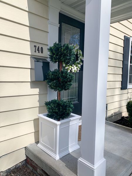 Sadly these planters and faux topiary’s are too big for my front porch but they are really good quality Iif you have a bigger porch than me 

#LTKhome #LTKfindsunder100