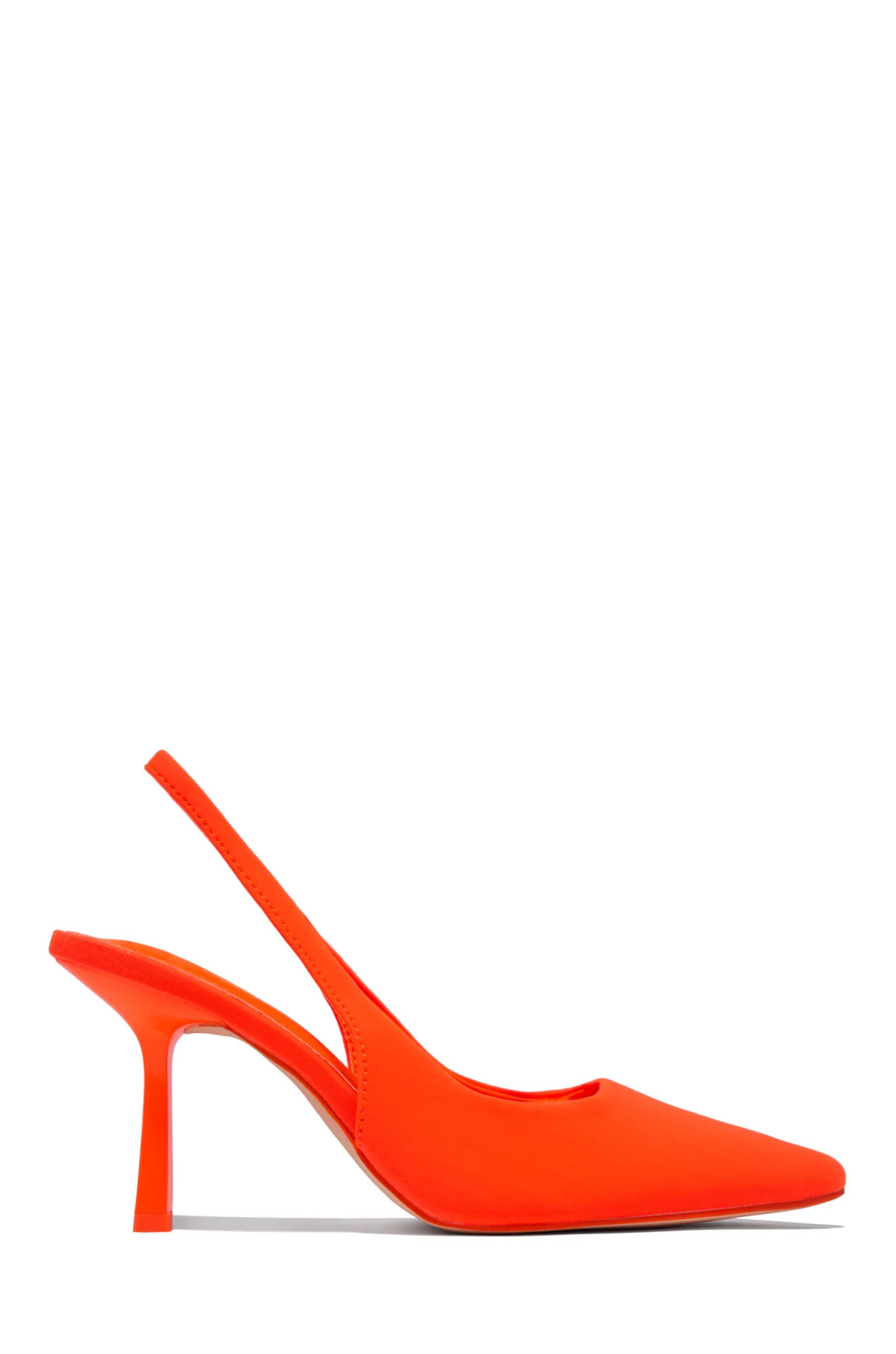 Caria Slingback Pumps - Orange 5.5 / Orange | MISS LOLA