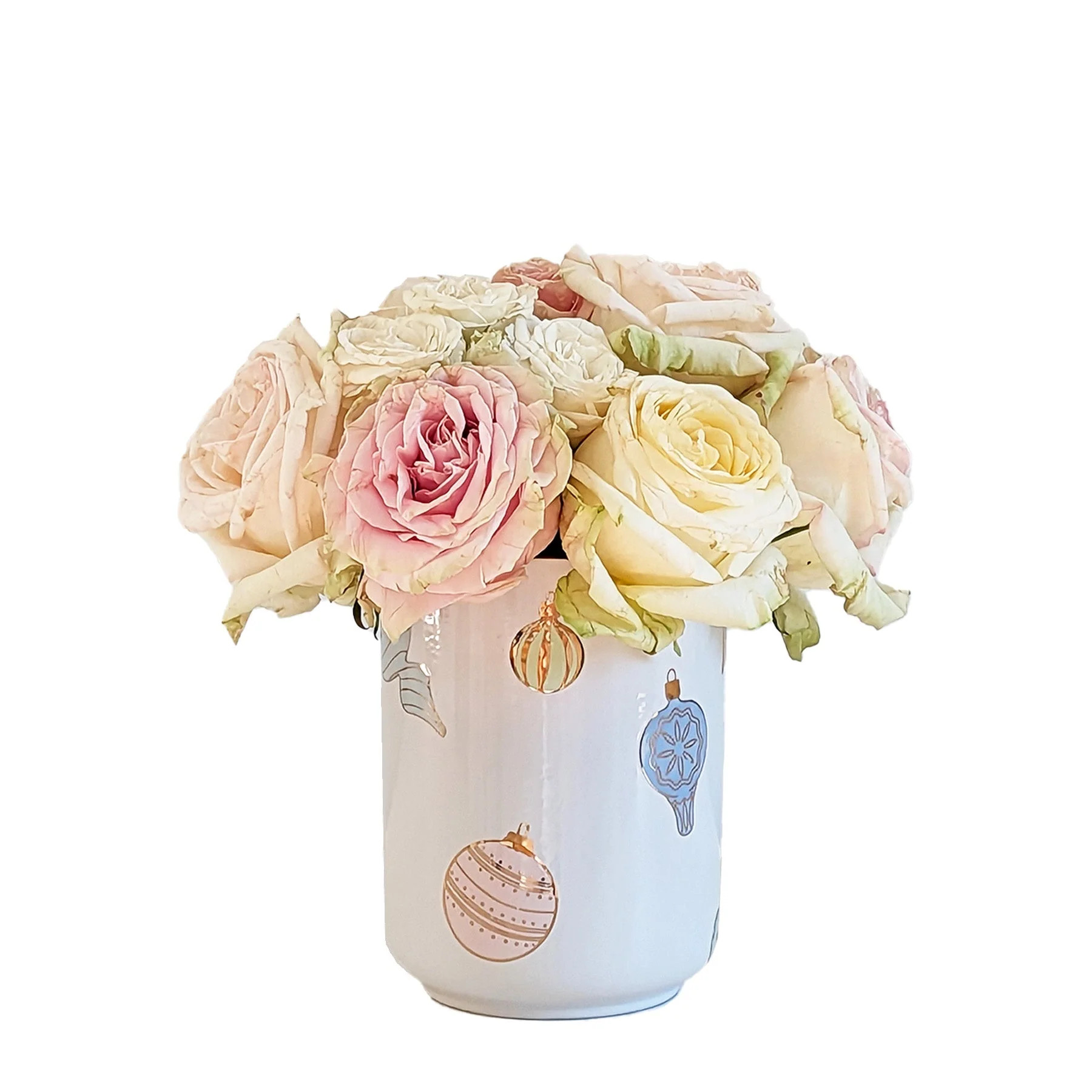 Pastel Baubles Vase with 22K Gold Accents | Ruby Clay Company