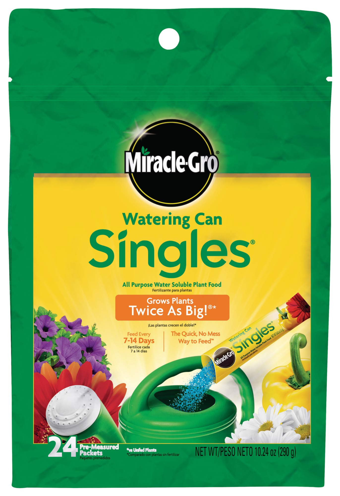 Miracle-Gro Watering Can Singles All Purpose Water Soluble Plant Food, For Flowers, Vegetables, H... | Amazon (US)