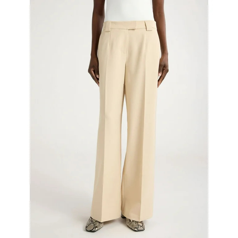 Scoop Women’s and Women's Plus Ultimate Crepe Wide Leg Trousers, 32.5" Inseam, Sizes 0-28W | Walmart (US)
